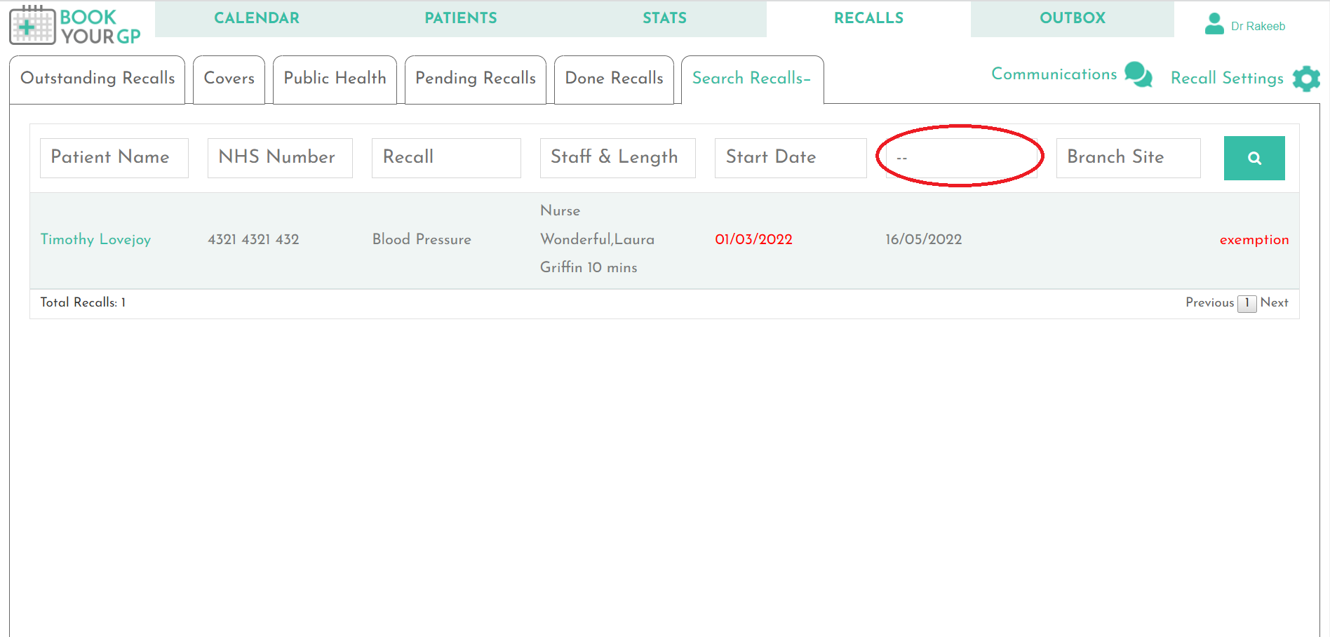 Hummingbirds Medical Automated Recall System for General Practice